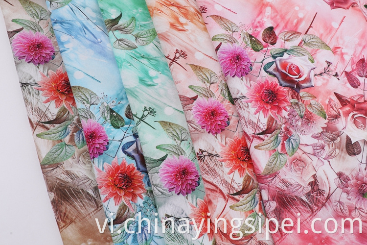 Mô hình tùy chỉnh nhuộm poplin 100% viscose rayon in kỹ thuật số in hoa in hoa